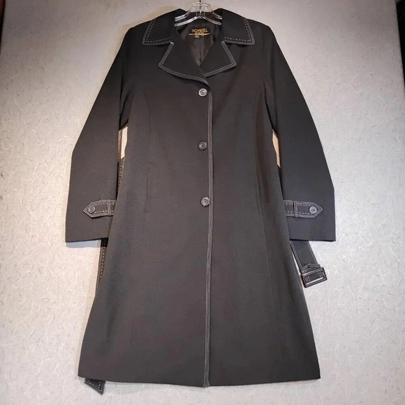 Novelti Adorable Junior NWOT Women's Black Full Length Trench Coat in Size 7/8 - Picture 2 of 12